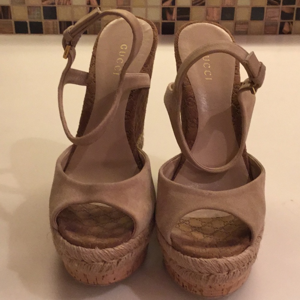 Gucci holly open toe wedge